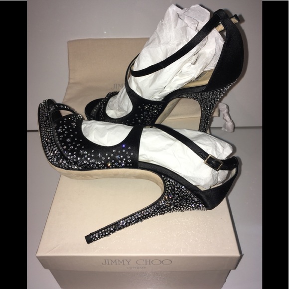 💜SEE VIDEO💜JIMMY CHOO💜Swarovski Crystals & Crystal Stars Sandals - Picture 10 of 17